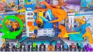 Hot Wheels Collection Unboxing Review ASMR | Hot Wheels Color Shifters Sharkport Showdown Track Set