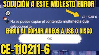 PLAYSTATION 5 - CE-110211-6 Solucionado en este video super fácil :D - solution in this video