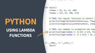 Python Tutorial - Understanding Lambda functions
