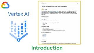 Introduction - Vertex AI for ML Operations
