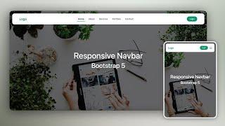 Bootstrap 5 | How to create a Responsive Navbar | Step by Step Tutorial