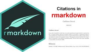 How to add citations  in R markdown?