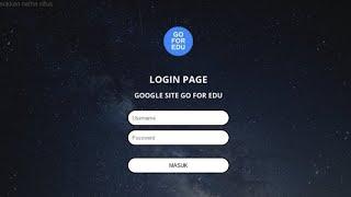 Simple Untuk Pemula ! cara membuat login page multi user google site tanpa coding