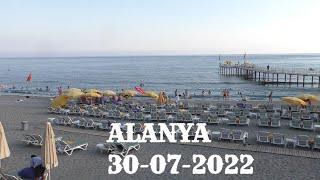 ALANYA ТУРЦИЯ СЕЗОН 2022 ПЛЯЖИ РАЙОНОВ ОБА И ТОСМУР 30 ИЮЛЯ