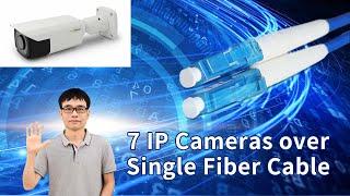 Single Pre-terminated Fiber Optical Cable and Mutiple IP Cameras