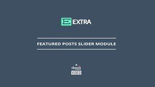 Extra's Featured Post Slider Module