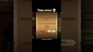 Buying titan armor 50000 gems | unlimited power #shorts #shadowfight2