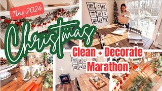 2024 CHRISTMAS CLEAN + DECORATE MINI MARATHON | CLEANING AND HOLIDAY INSPIRATION