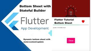 Flutter show Modal Bottom Sheet  | Stateful Builder | Dynamic bottom sheet with state/context/update