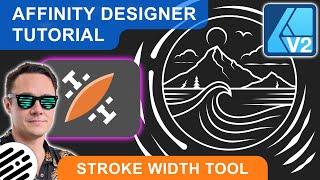 Affinity Designer Tutorial - Stroke Width Tool (V2.5)