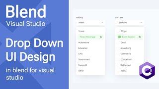 UI Design : User Control in Visual studio blend | DropDown Menu Animation | C# WPF