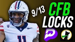 PRIZEPICKS CFB FRIDAY 9/13/24 - FREE PICKS!! - (UP 20+ UNITS THIS SZN) - ARIZONA VS KANSAS STATE