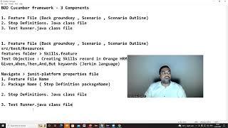 Cucumber Scenario Part2- Selenium Proxy Interview support Sudhakar +91-9294052778