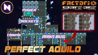 PERFECT AQUILO BASE: Trains, Liquid Bus & Modular Designs | 58 | Factorio SPACE AGE Tutorial