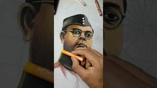 Netaji Subhash Chandra Bose drawing  #drawing #oilpastel  #youtubeshorts #shorts #shorts