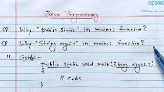 Why public static void main(String args[ ]) in Java? full Explanation | Learn Coding