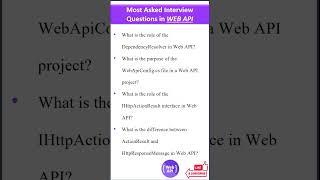 Top 4 Web API Interview Questions #webapi