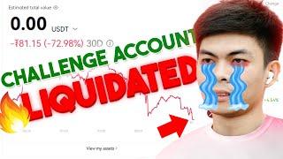 Crypto Day Trading Challenge Account gets LIQUIDATED! 