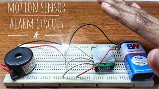 How to make a Motion Detector Security Alarm System on a Breadboard | Simple Electronics Project 