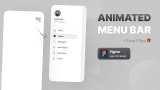 Creating an Animated Mobile App Navigation Menu Bar: UI/UX Design & Prototyping (App Sidebar)