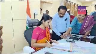 Vellore Kranti who took over as Sangareddy District Collector. Today, the newly transferred Collecto