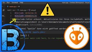 PlatformIO, library einbinden und Fehler mit dem Includepath beheben