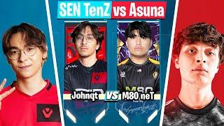 100T Asuna & M80 neT find out why TenZ's Chamber is CRAZY ft SEN Johnqt... | VALORANT