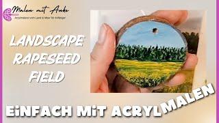 Einfach! Landschaft mit Acryl auf Holz malen ️ Malidee für Anfänger