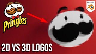 Making ANY 2D logo 3D in Free Software BLENDER [Tutorial]