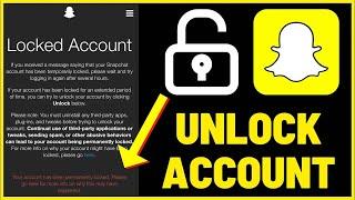 How To Unlock Permanently Locked Snapchat (2024) [EASY!]