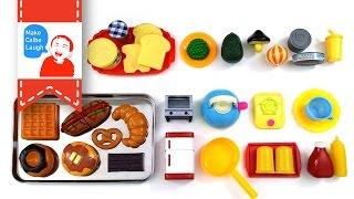 Velcro Food Toy Cutting Pancake Croissant Plastic Cooking Playset for teaching children