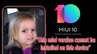 HOW TO FIX This miui version cannot be installed on this device