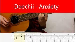 Doechii - Anxiety Guitar Lesson With Tabs