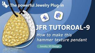 How to make this hammer texture pendant in Rhino JFR? - 3D Jewelry Design | CAD | Gold | Matrix