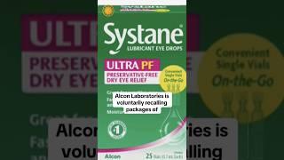 Systane eye drops recalled due to potential fungal contamination #shorts