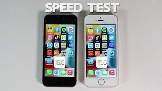 iOS 15 vs iOS 15.6 on iPhone SE - Speed Test / Performance