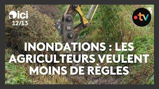 Curage des fossés sans autorisation par les agriculteurs en prévision des inondations dans le Nord