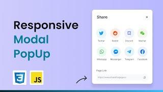 Responsive Modal (popup box) using HTML CSS & JavaScript 