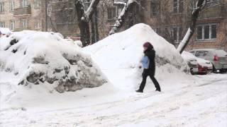 Heavy snow in Moscow