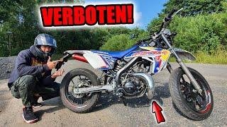 50ccm MOPED bekommt einen ILLEGALEN SPORT AUSPUFF! - Wie schnell fährt es DAMIT? (Radical Racing)