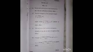 Real analysis Bsc pass course 5th sem ques ppr (december 2022)||Mdu||