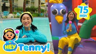 [TV] Tenny Goes Camping + more | Indoor Playground | Educational Video for Kids | Hey Tenny!