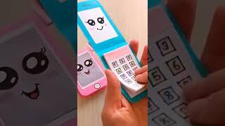 KAĞITTAN TELEFON YAPIMI KENDİN YAP HAVALI OKUL EŞYALARI EL YAPIMI NOT DEFTERİ #shorts