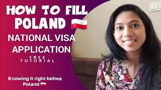 How To Fill National visa application (Preliminary application) #poland #visa #europe #eu