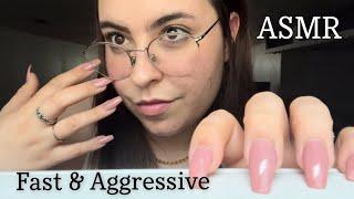 FAST & AGGRESSIVE CLOSE UP TAPPING & SCRATCHING AND INVISIBLE FACE TAPPING ASMR NO TALKING