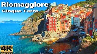 Cinque Terre Italy Walking Tour - Riomaggiore Italy Walking Tour 4k UHD 60 fps