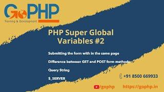 Part2 - PHP Super Global Variables