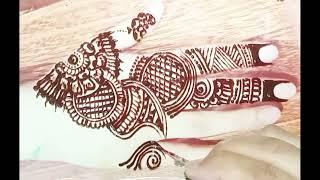 Very Easy Simple Arabic Mehndi Design Trick For Beginners sidra mehndi art Easy Mehandi Design