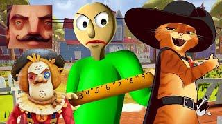 Hello Neighbor - New Secret Neighbor Puss In Boot Scarecrow Sher Baldi History Gameplay Walkthrough