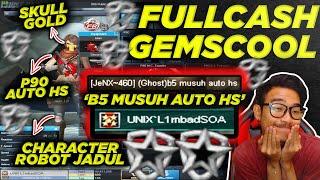 P90 AUTO HEADSHOT PAKE CHEAT MAHAL!! FULLCASH GEMSCOOL MENYALA  // Point Blank Zepetto Indonesia